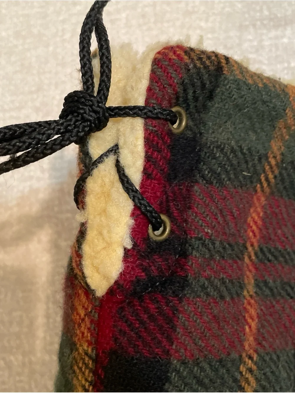 Vintage Women’s L.L. Bean Boots Size 7 M Wool Flannel Sherpa Lined Made In USA